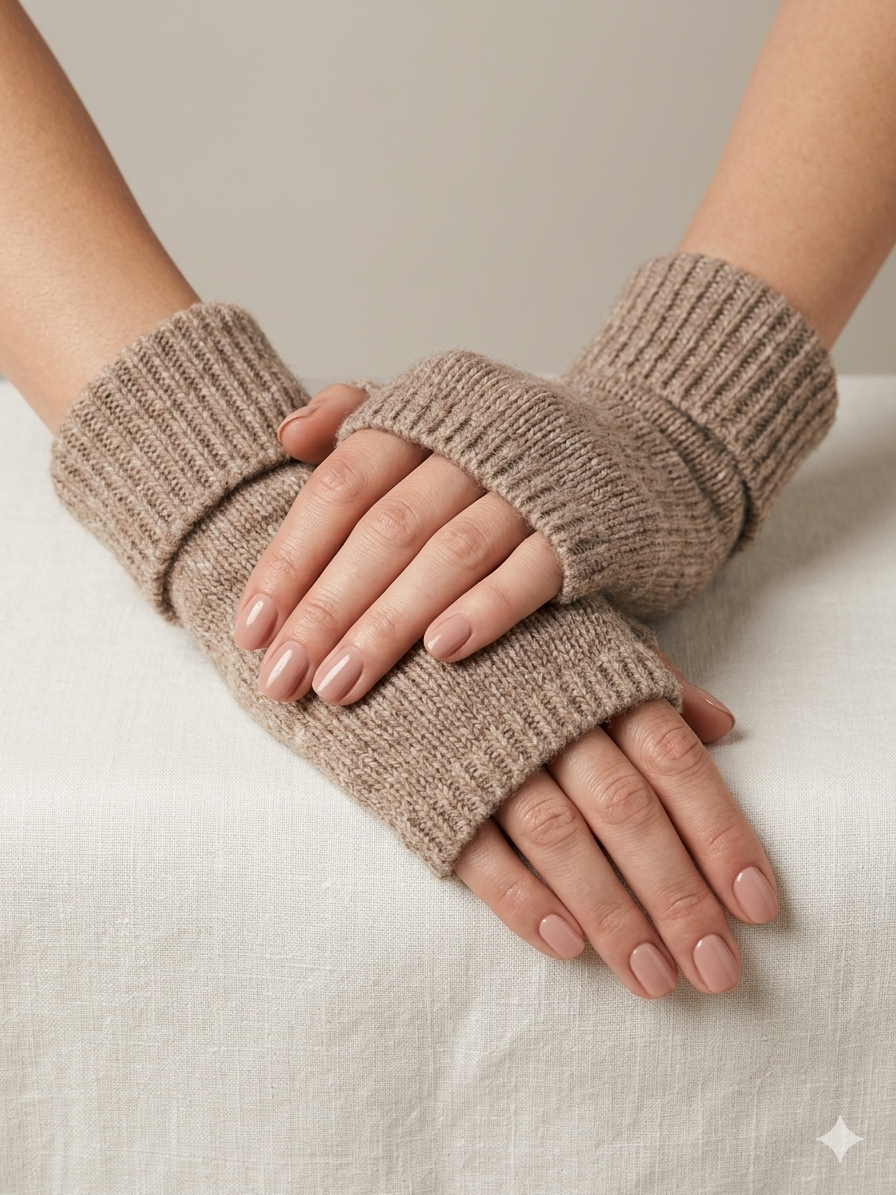 Mitaines en Maille de Coton - L'Élégance au Bout des Doigts