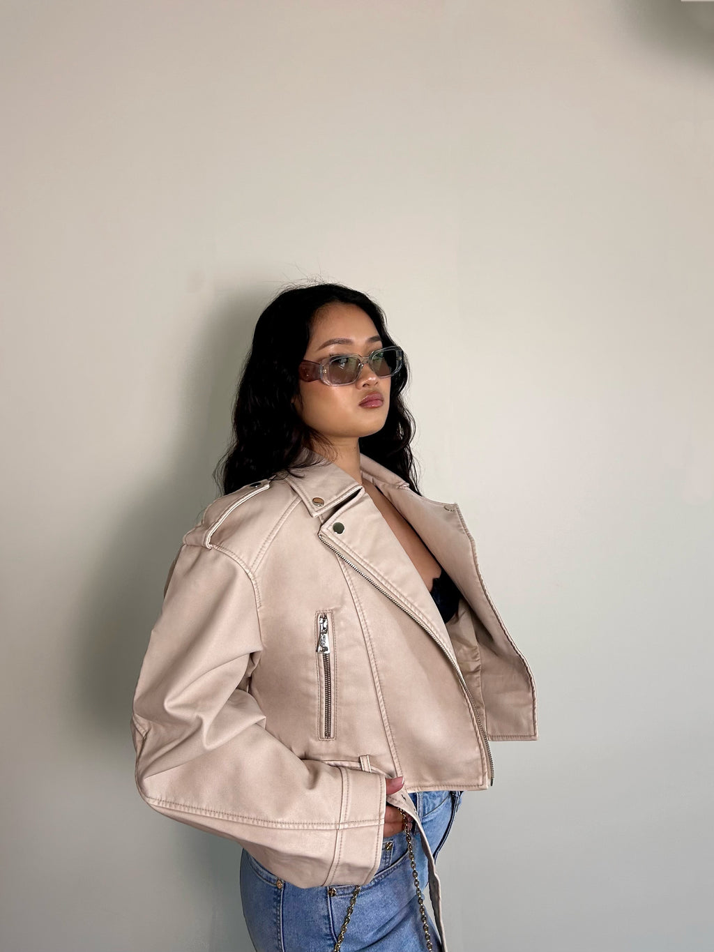 Perfecto Simili Cuir Taupe