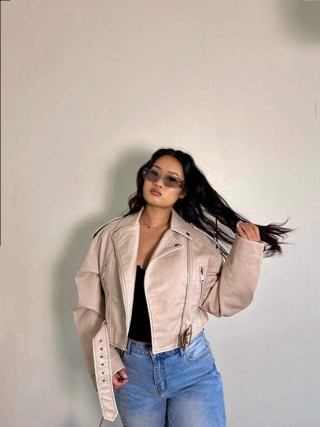 Perfecto Simili Cuir Taupe