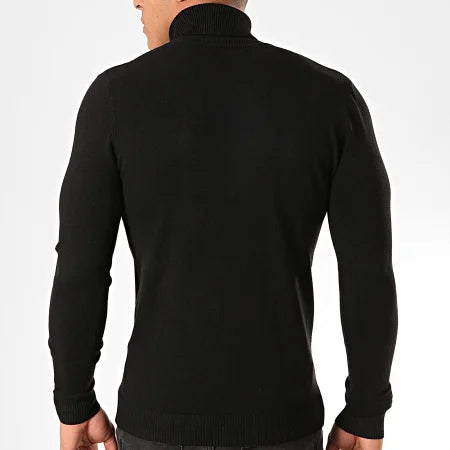 Textured Turtleneck Sweater
