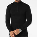 Zip-up turtleneck sweater
