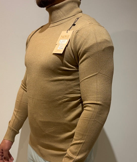 Textured Turtleneck Sweater