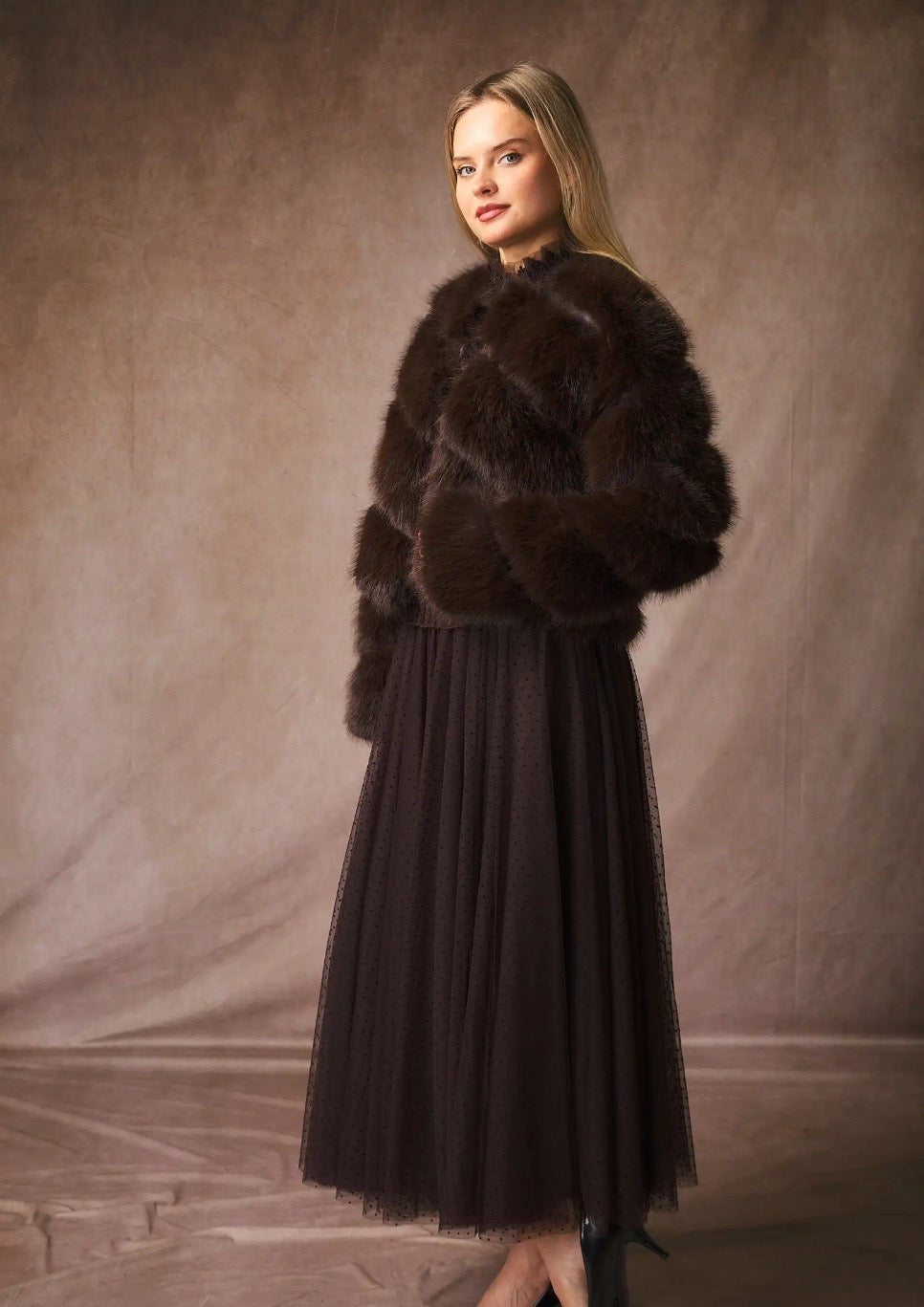 Veste Fausse Fourrure Courte