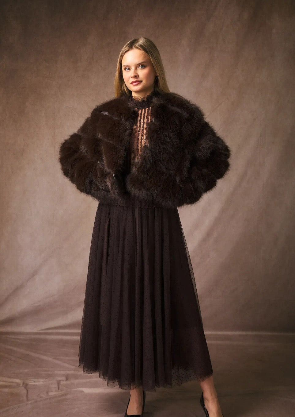 Veste Fausse Fourrure Courte