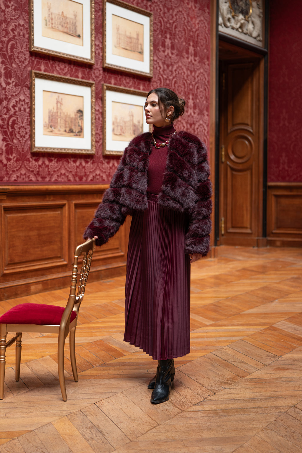 Veste Fausse Fourrure Courte