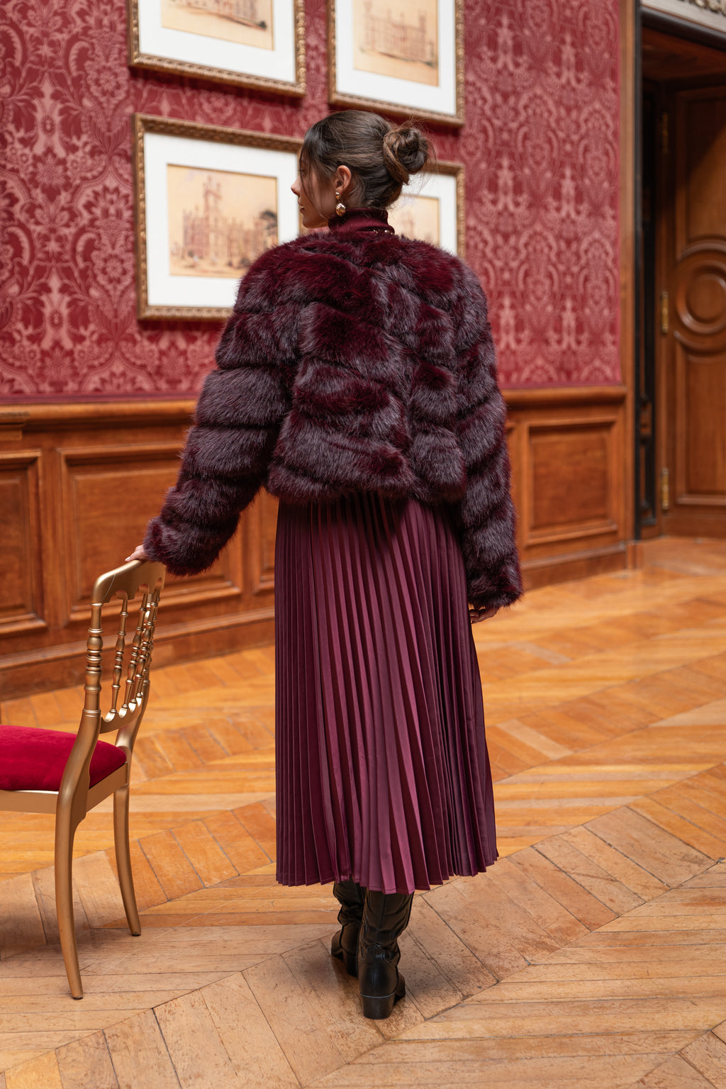 Veste Fausse Fourrure Courte