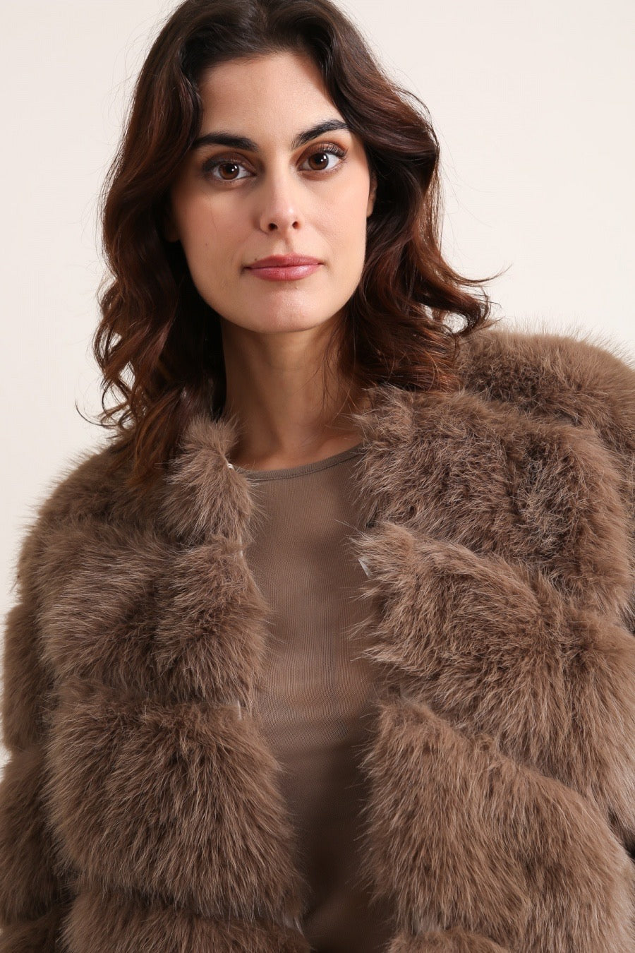 Veste Fausse Fourrure Courte