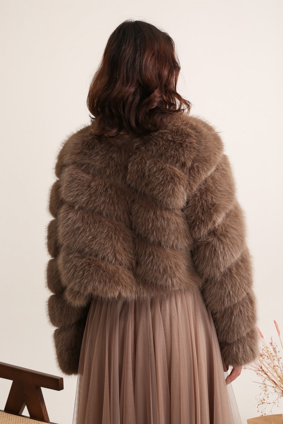 Veste Fausse Fourrure Courte