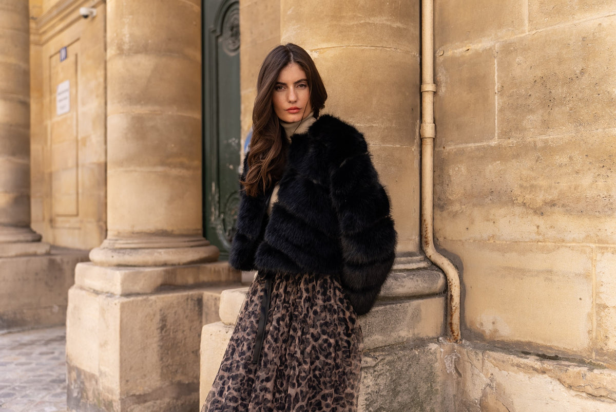 Veste Fausse Fourrure Courte