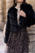 Veste Fausse Fourrure Courte