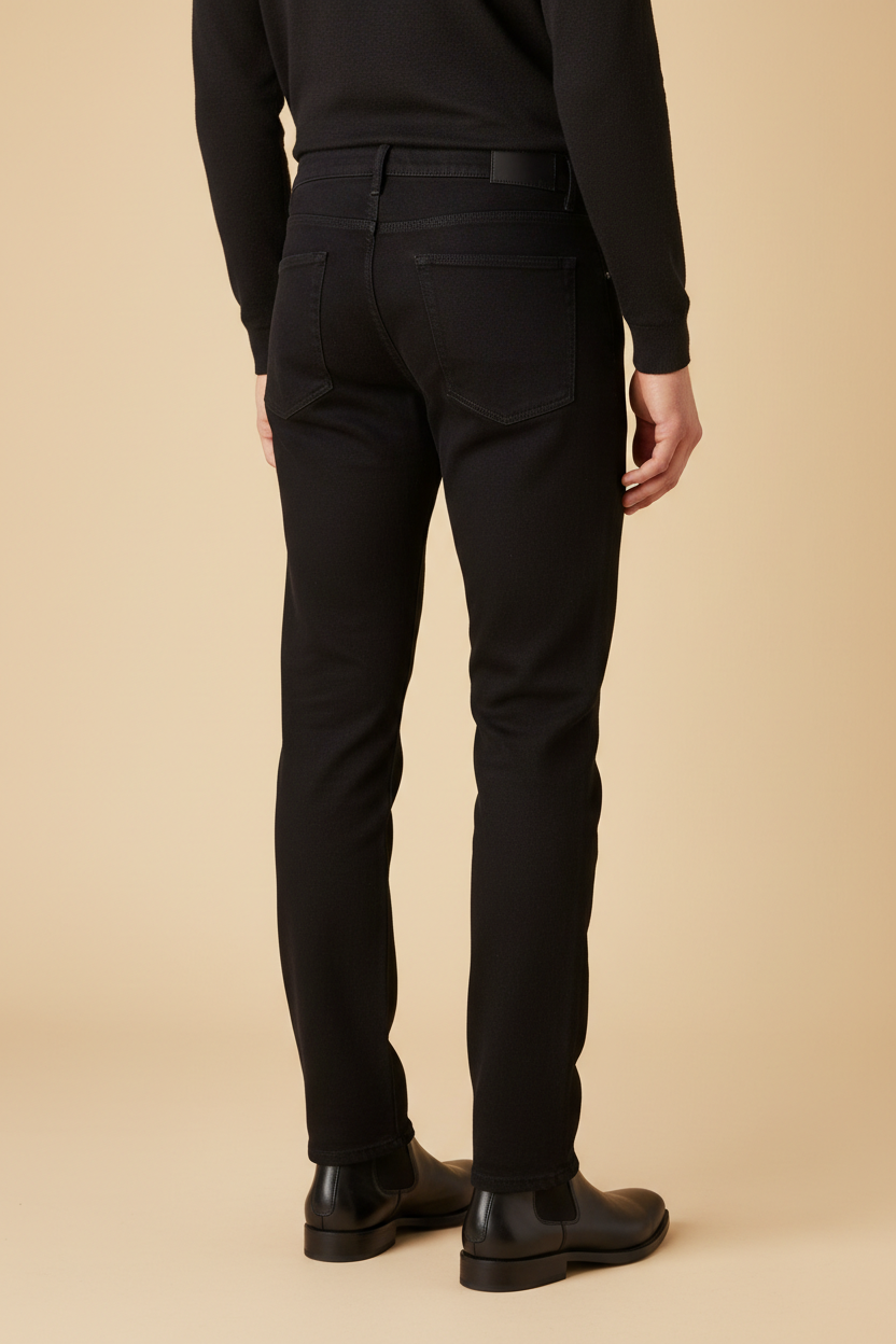 Jean Noir Coupe Droite - Dos