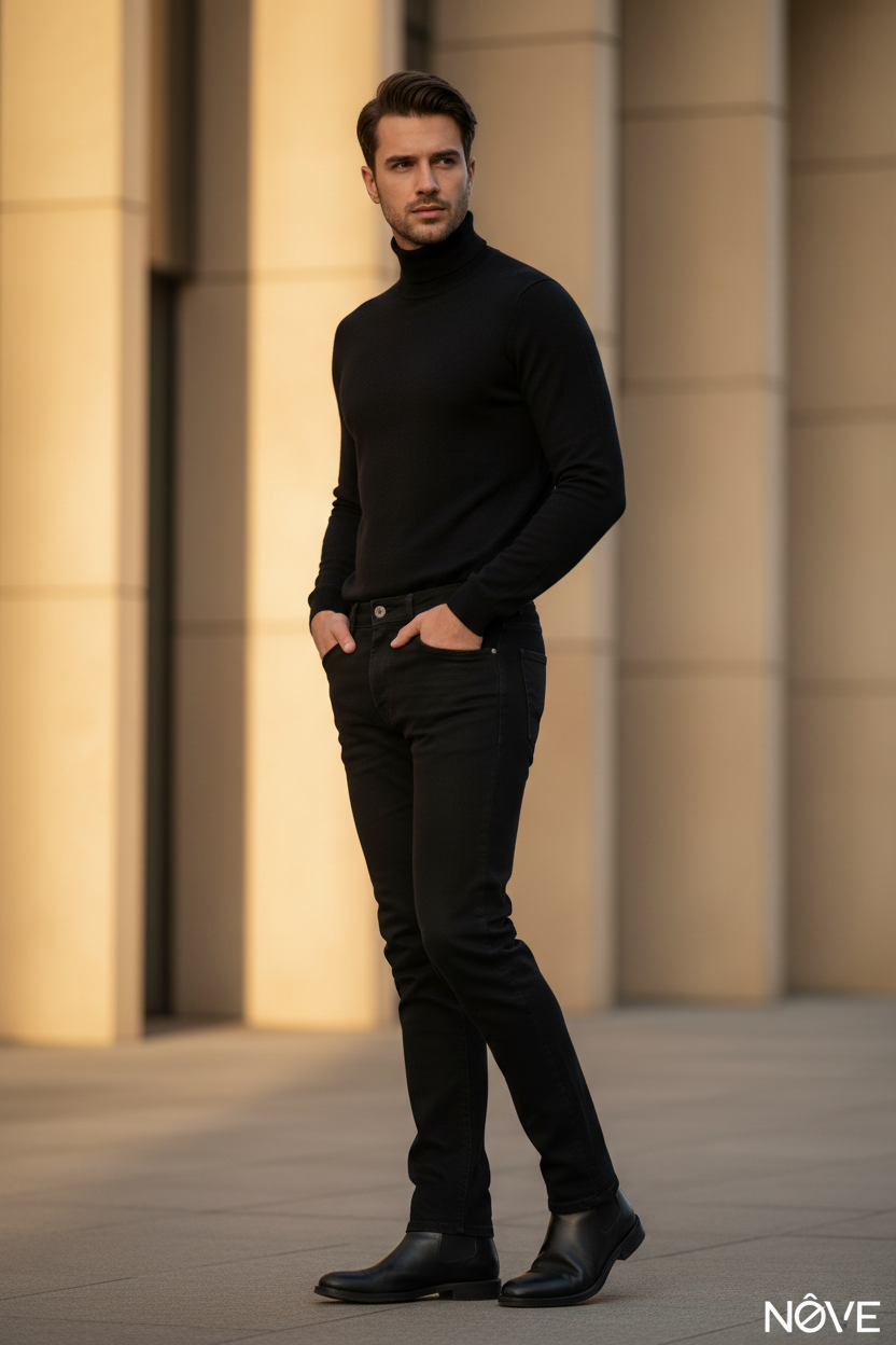 Jean Noir Coupe Droite - Lifestyle