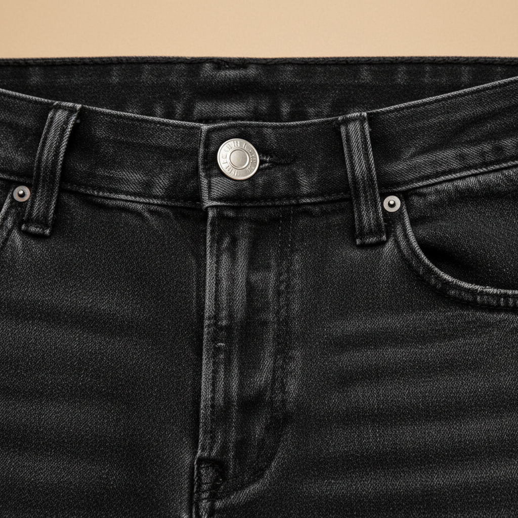 Jean Noir Délavé - Zoom ceinture NØVE